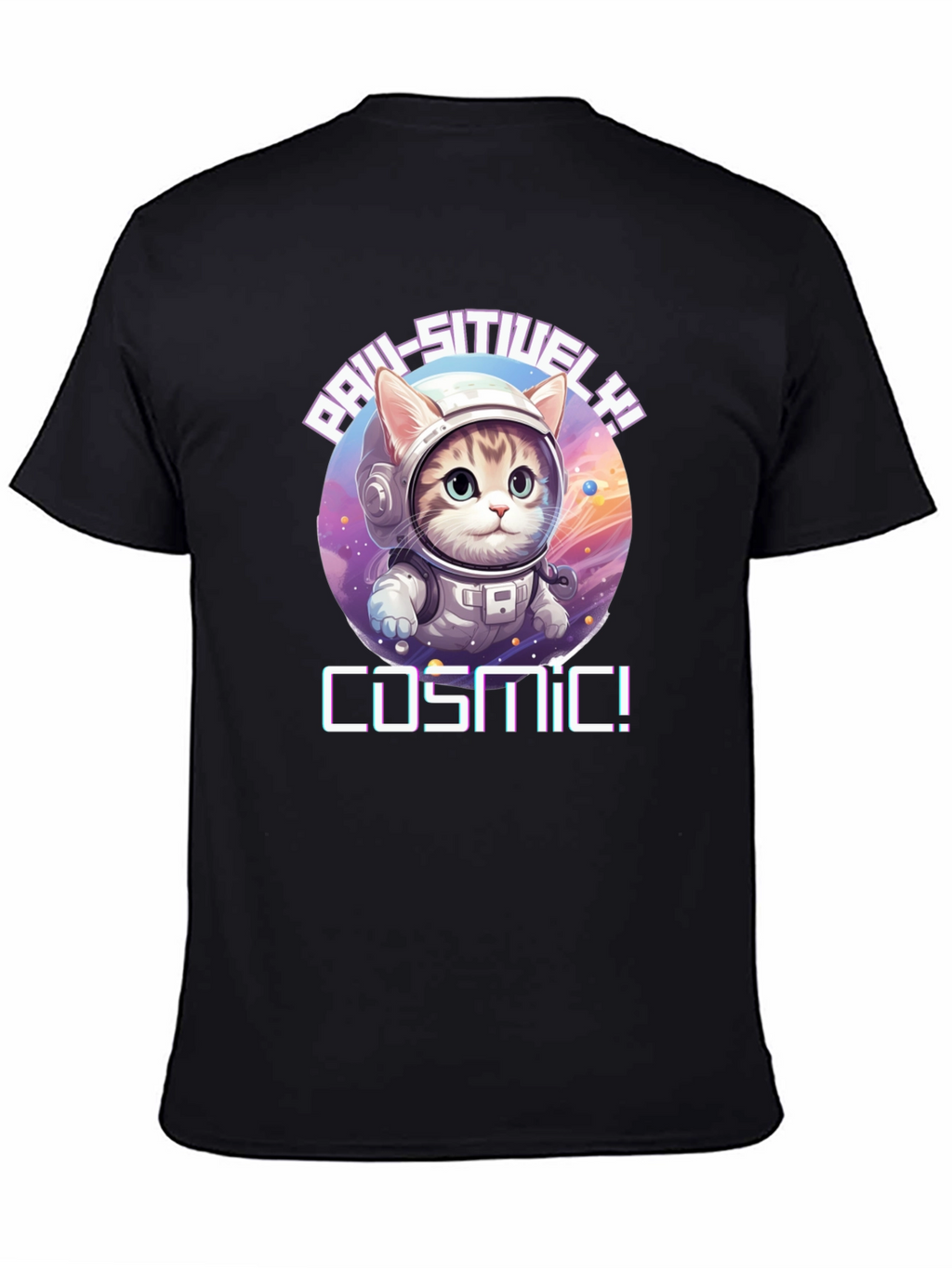 Cosmic Cat T-Shirt - Paw-sitive Vibes!