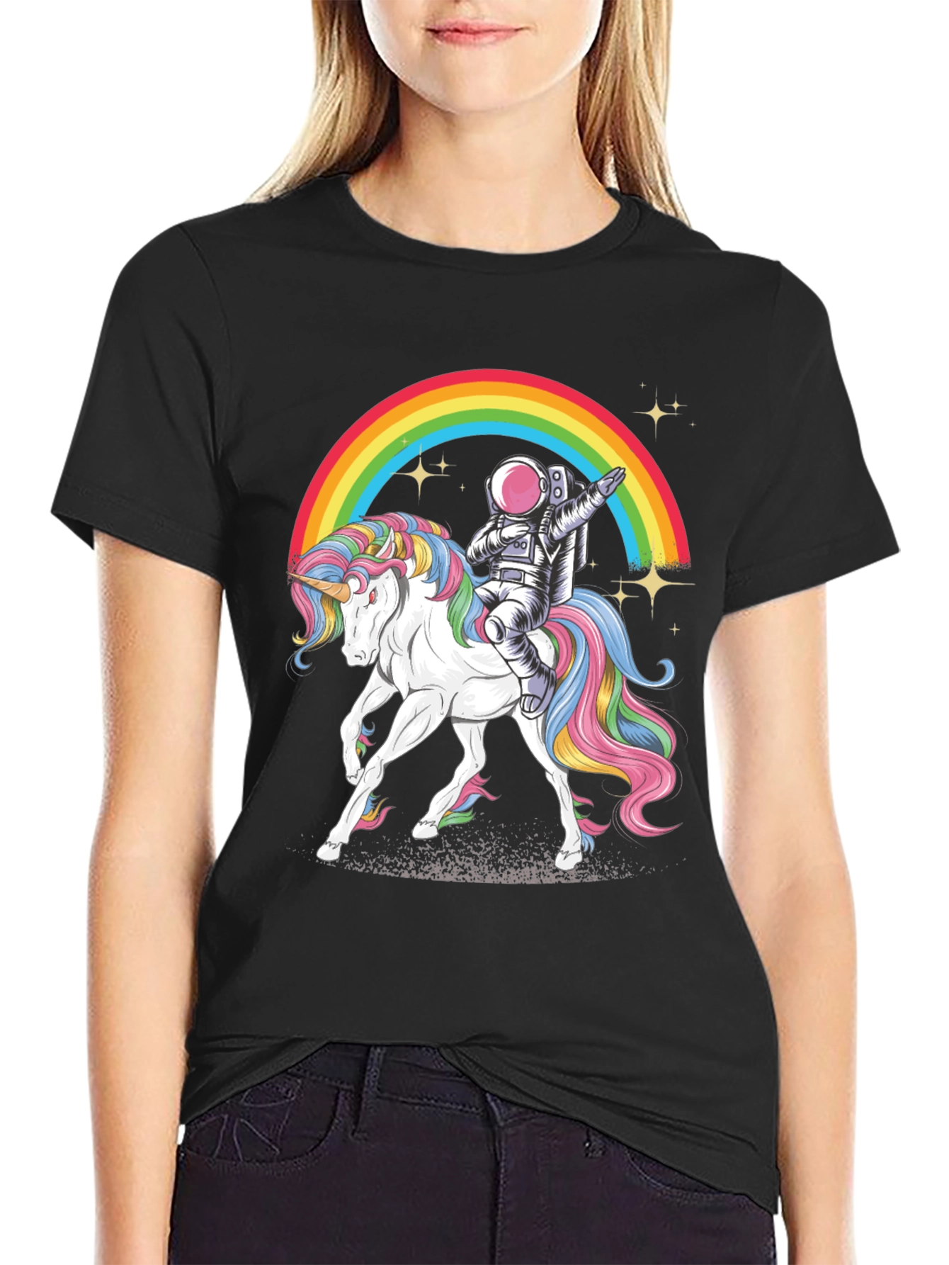 Astronaut Dab Unicorn Rainbow T-Shirt