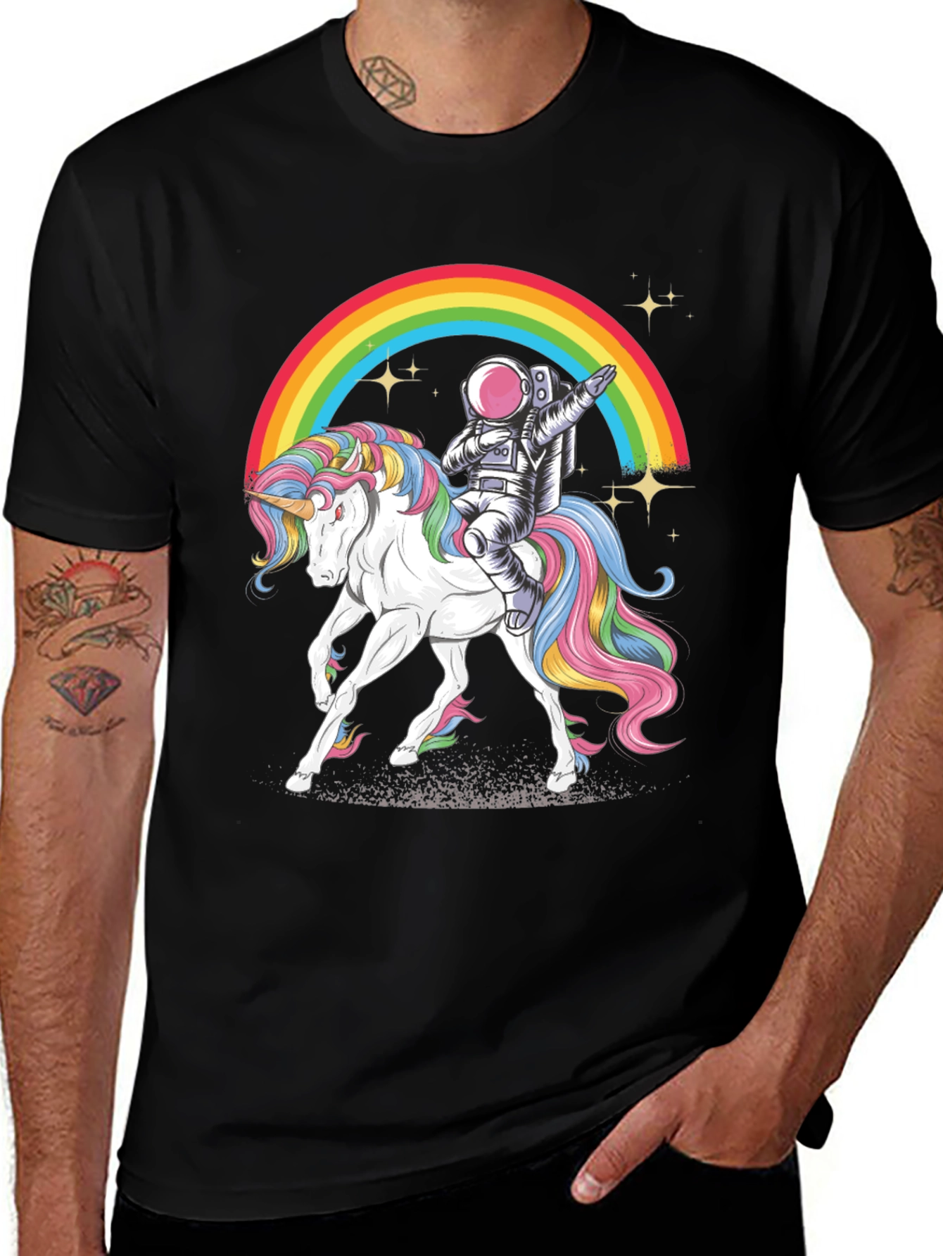 Astronaut Dab Unicorn Rainbow T-Shirt