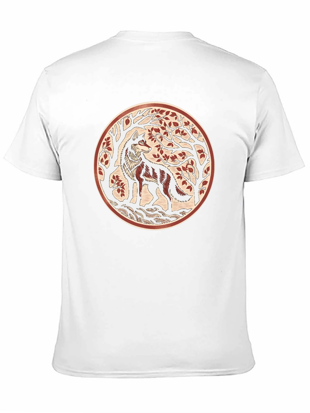 Artistic Wolf Graphic Black T-Shirt