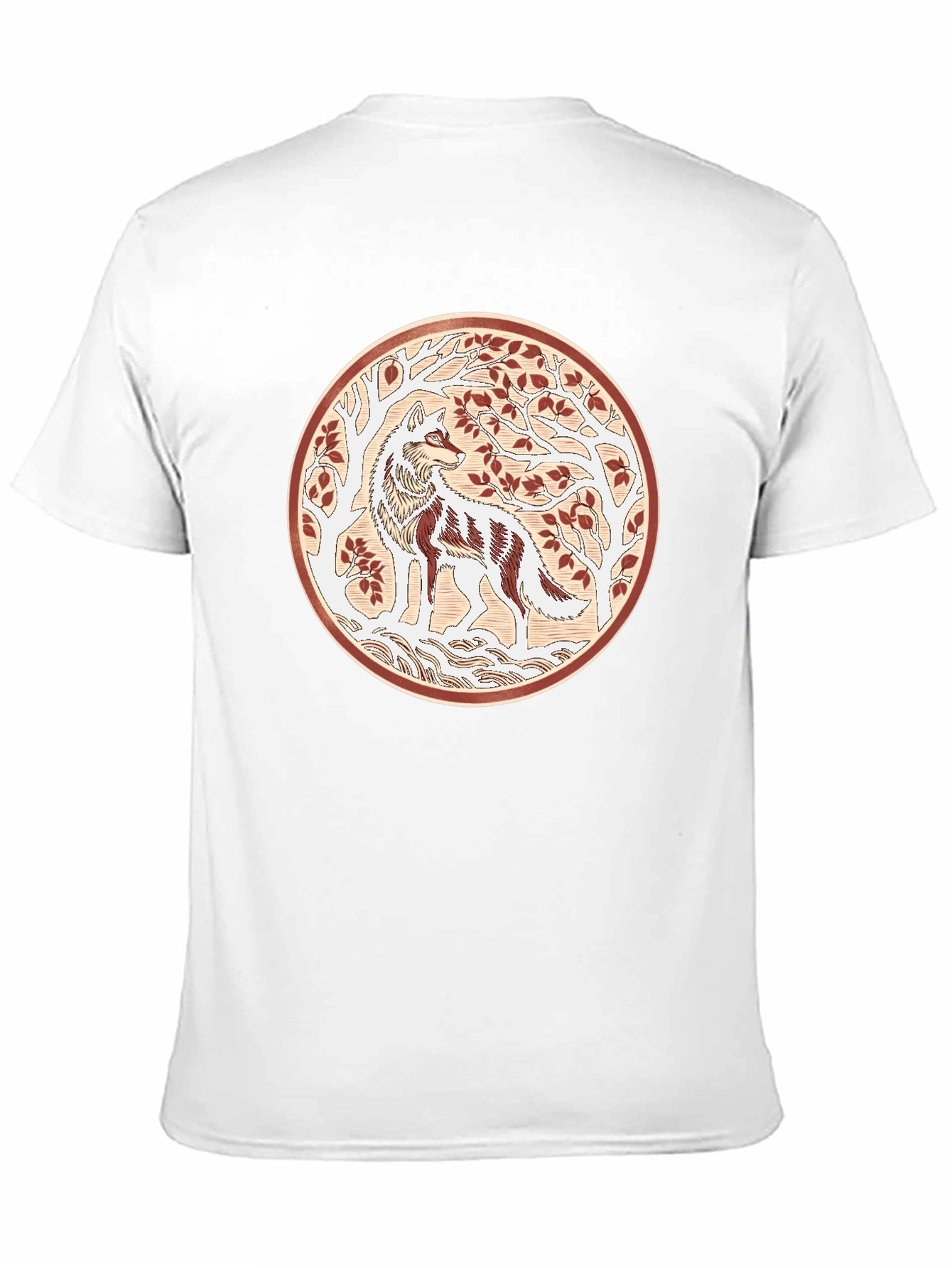 Artistic Wolf Graphic Black T-Shirt