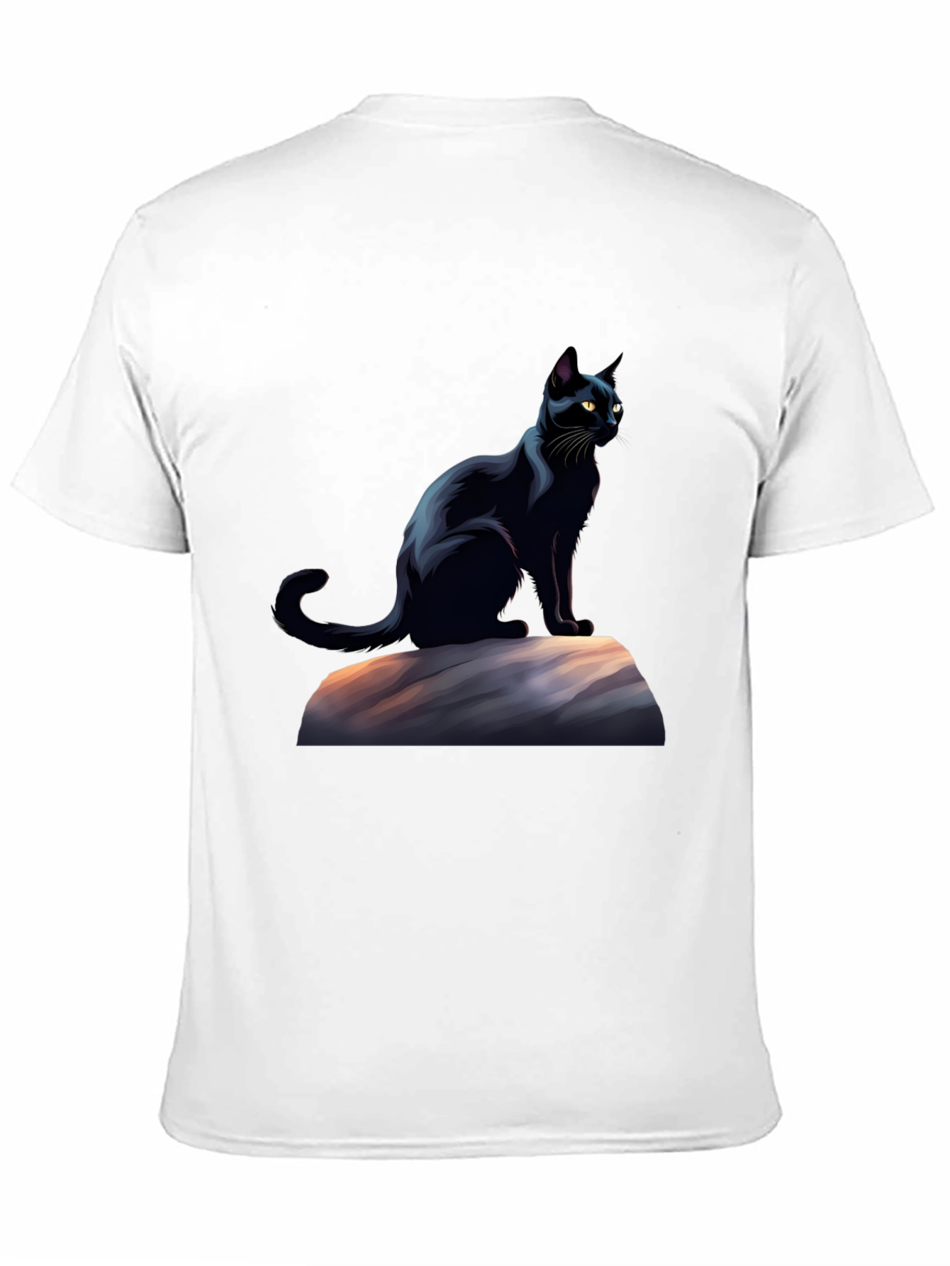 Black Cat Graphic T-Shirt - Stylish Mens Tee
