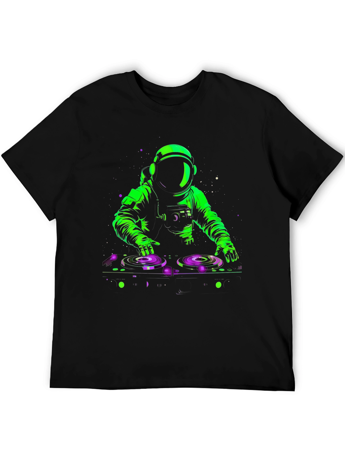 DJ Astronaut Graphic T-Shirt - Black