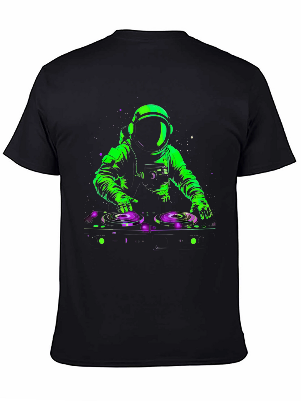 DJ Astronaut Graphic T-Shirt - Black