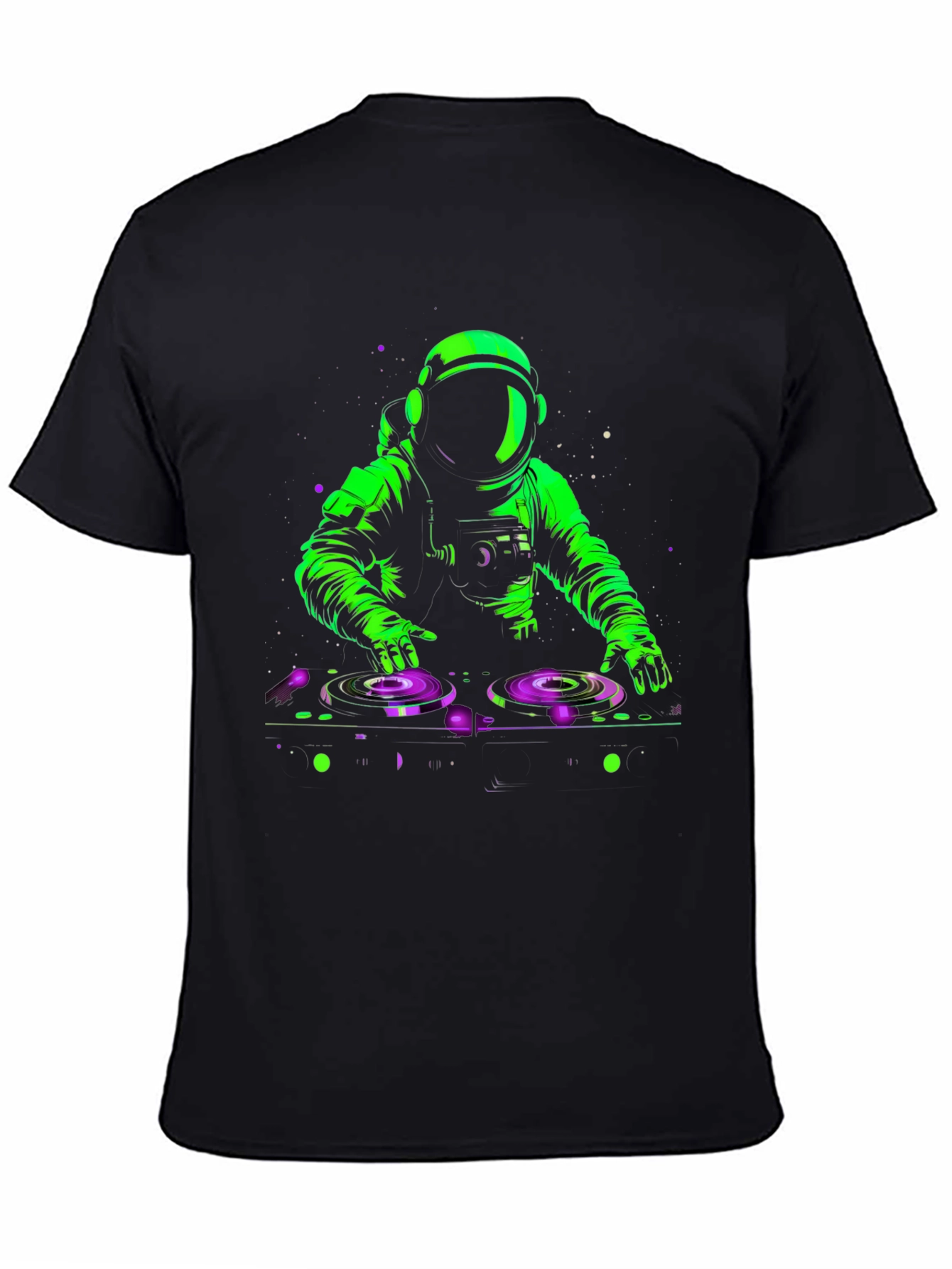 DJ Astronaut Graphic T-Shirt - Black