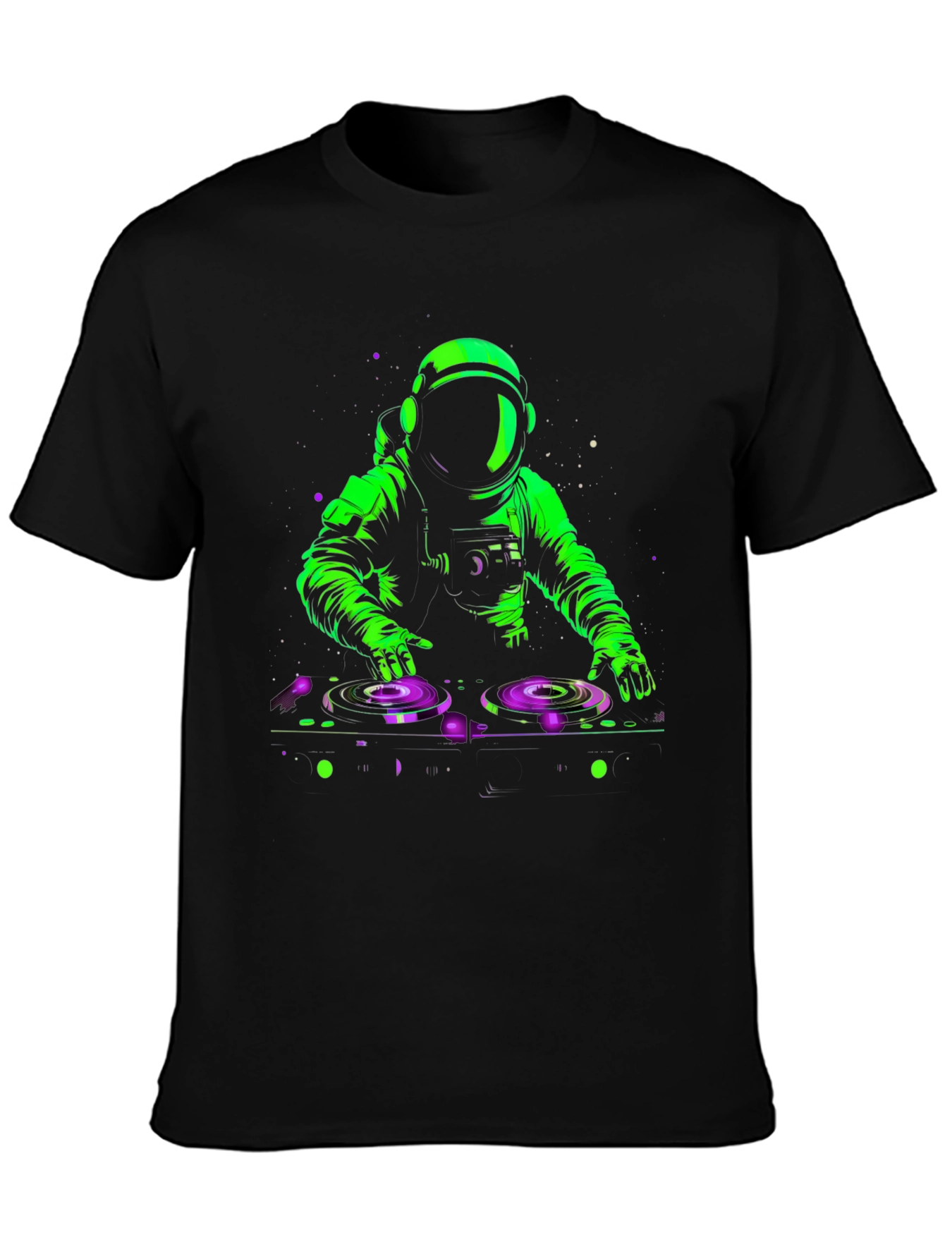 DJ Astronaut Graphic T-Shirt - Black