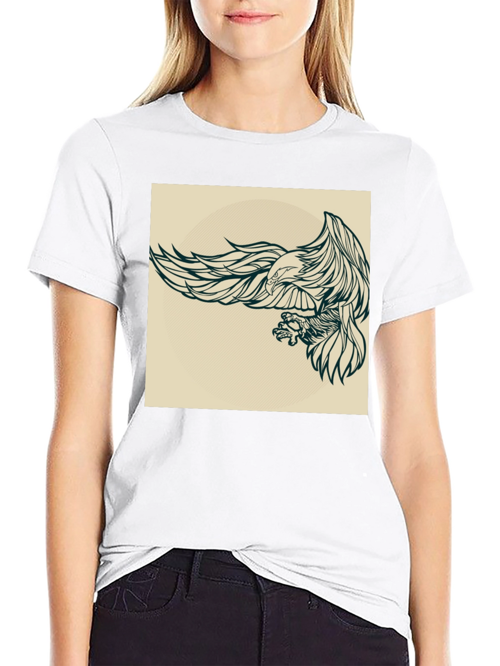 Eagle Graphic Black T-Shirt for Men