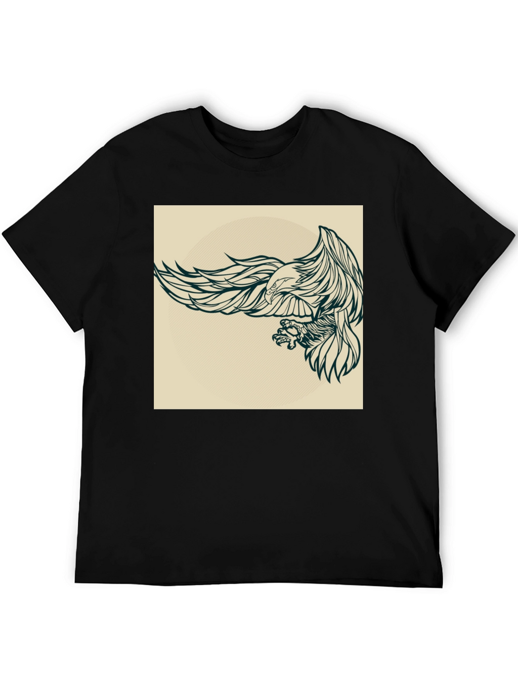 Eagle Graphic Black T-Shirt for Men