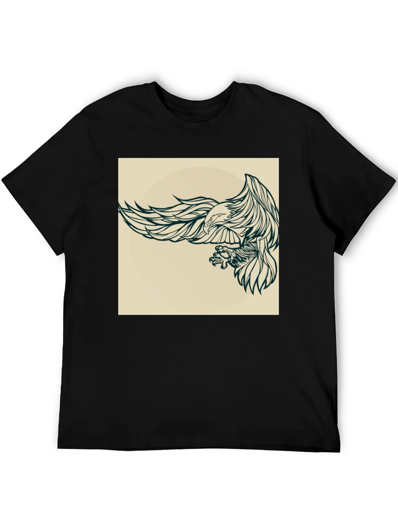 Eagle Graphic Black T-Shirt for Men