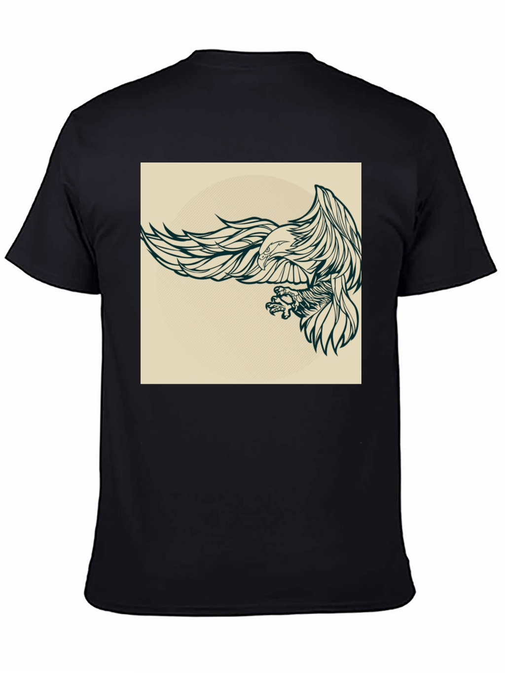 Eagle Graphic Black T-Shirt for Men