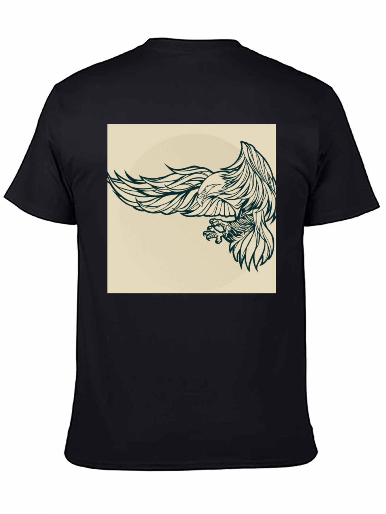Eagle Graphic Black T-Shirt for Men