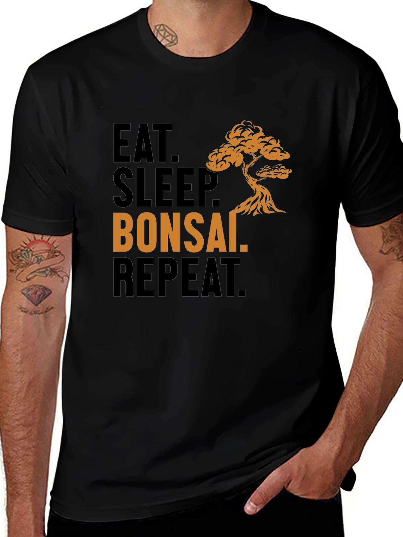 Eat Sleep Bonsai Repeat T-Shirt - Bonsai Lover Tee