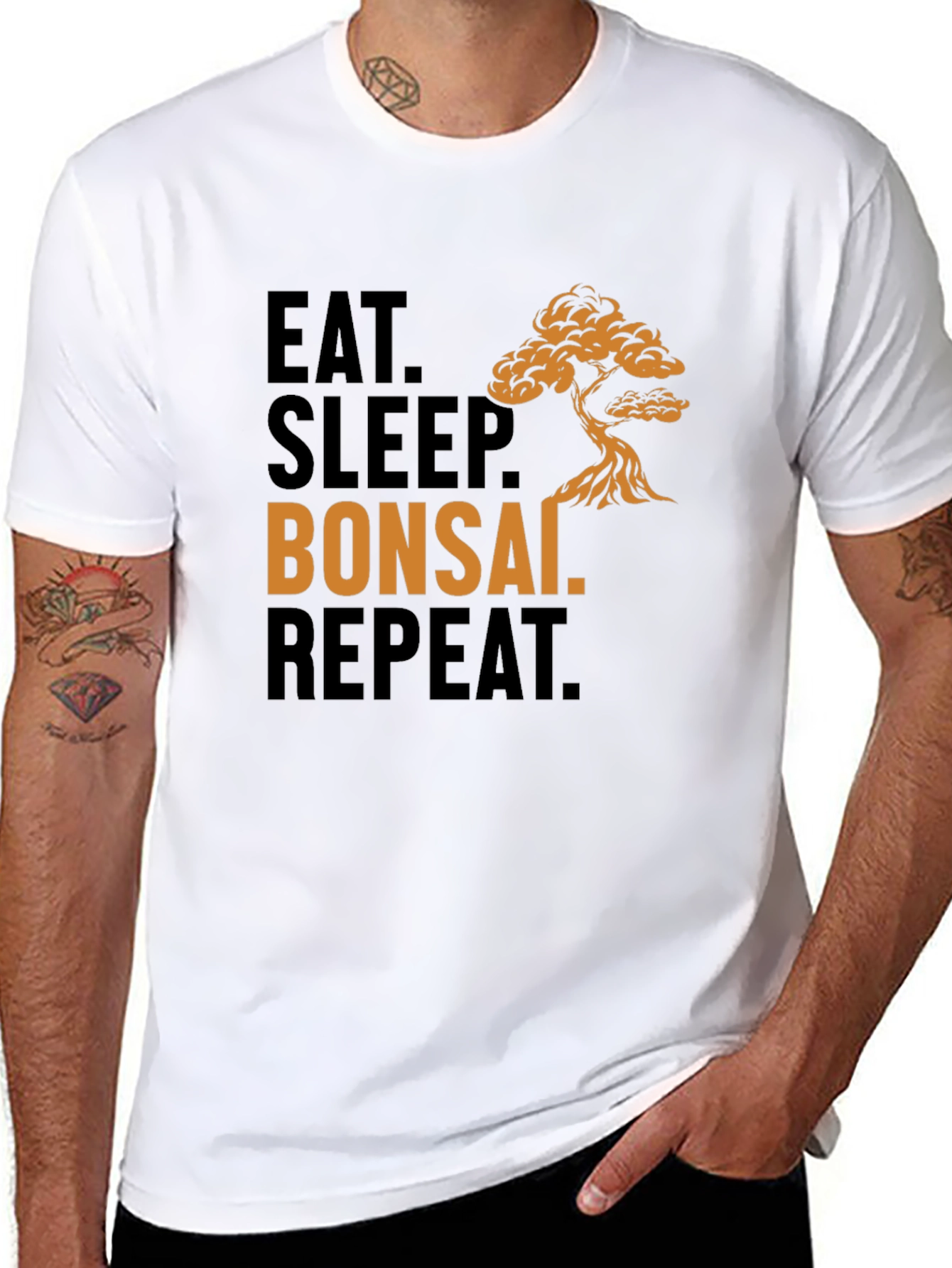 Eat Sleep Bonsai Repeat T-Shirt - Bonsai Lover Tee