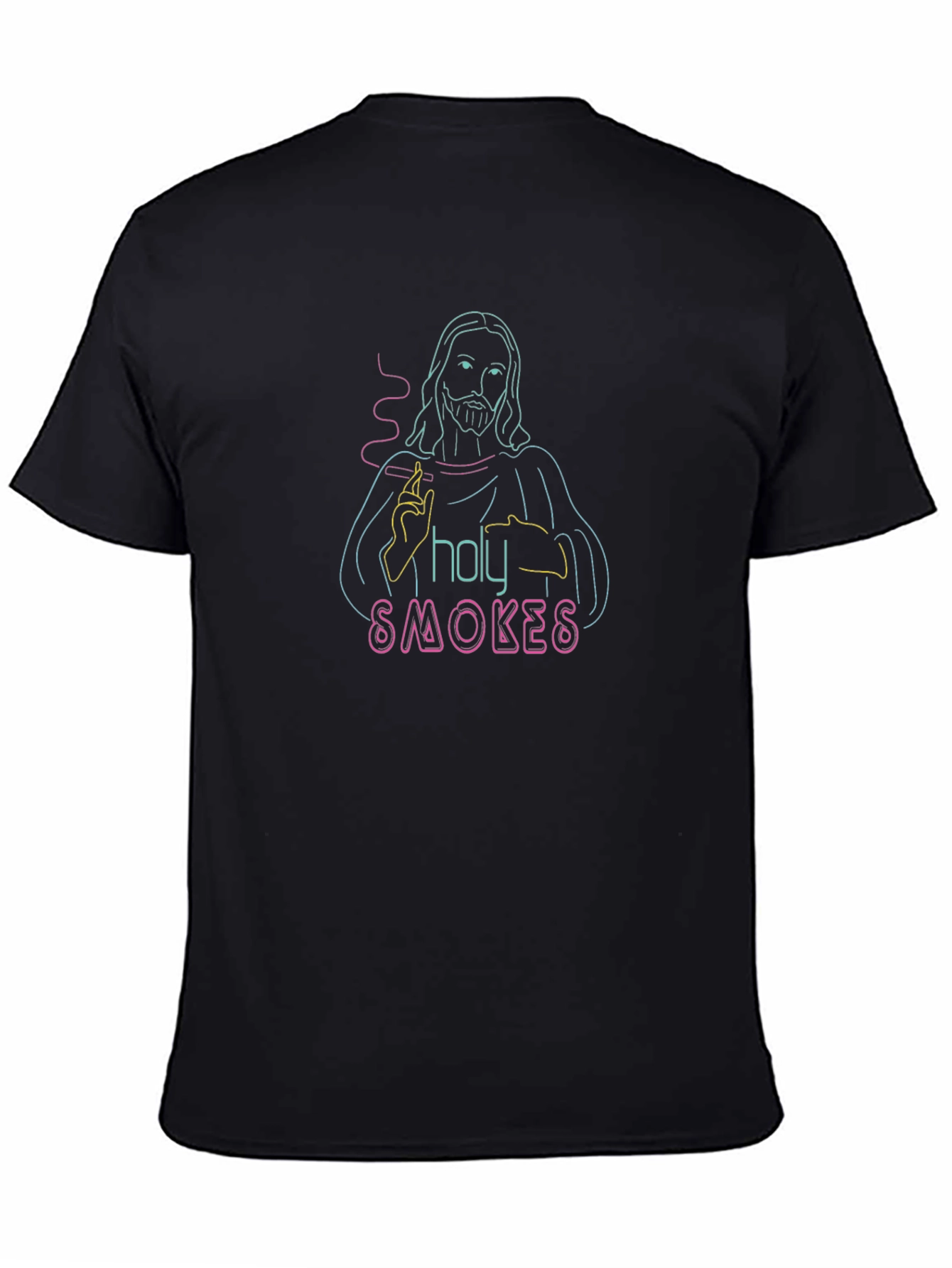 Holy Smokes Graphic Tee - Neon Jesus T-Shirt
