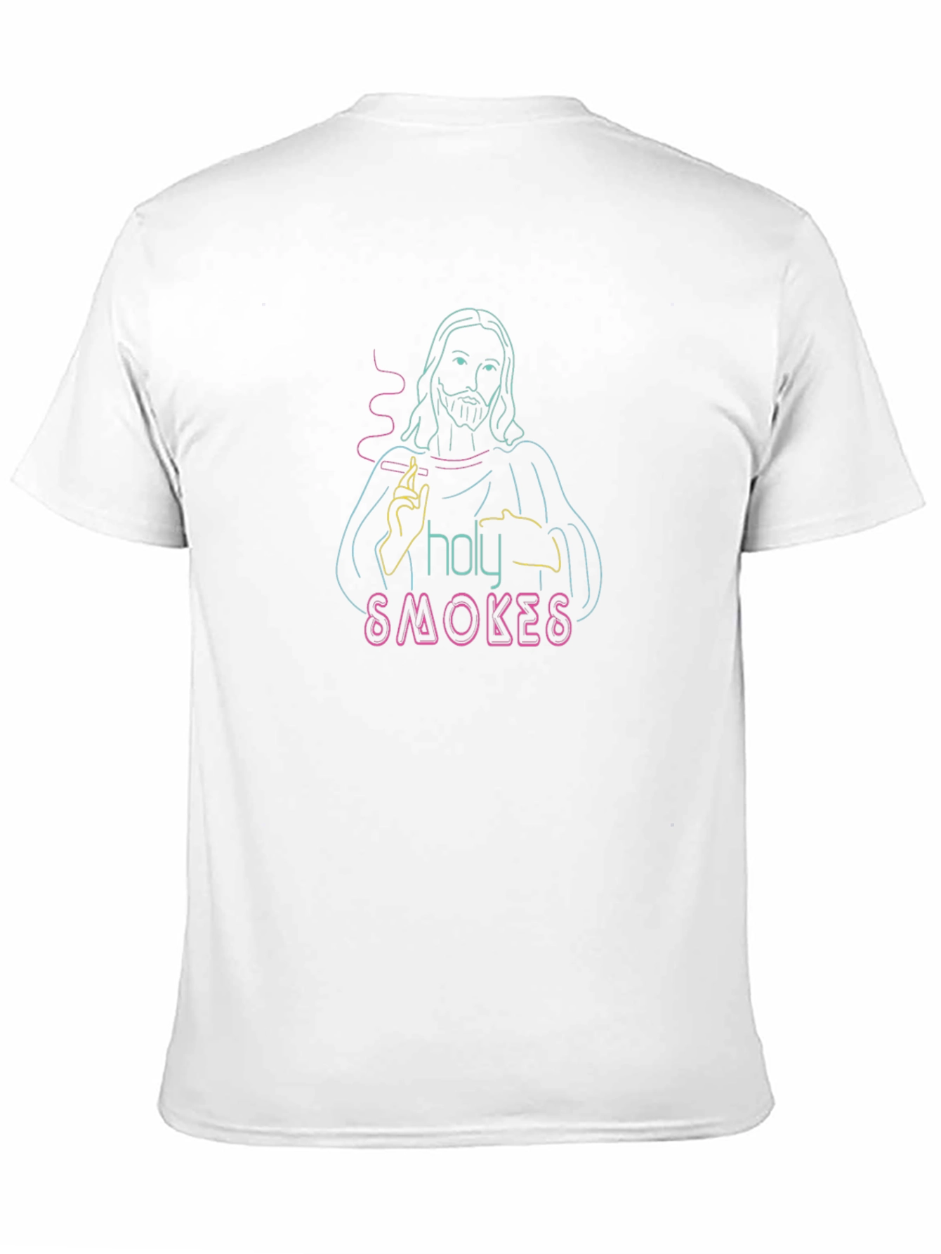 Holy Smokes Graphic Tee - Neon Jesus T-Shirt