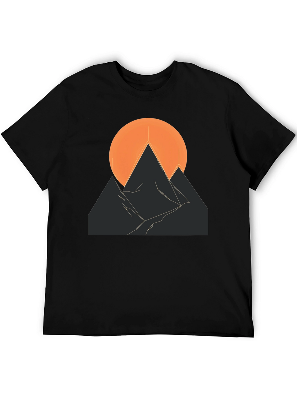Abstract Mountain Sunset Graphic Tee