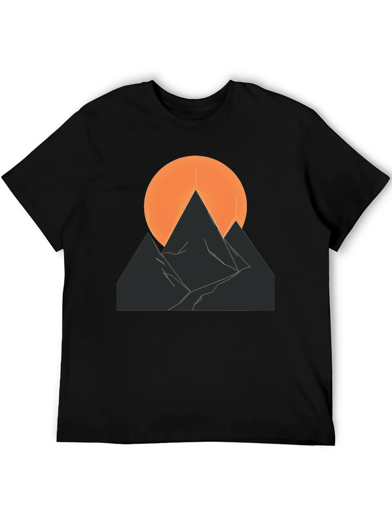 Abstract Mountain Sunset Graphic Tee