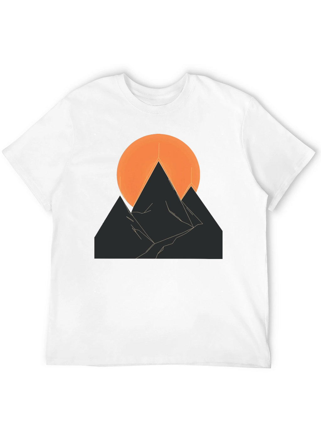 Abstract Mountain Sunset Graphic Tee