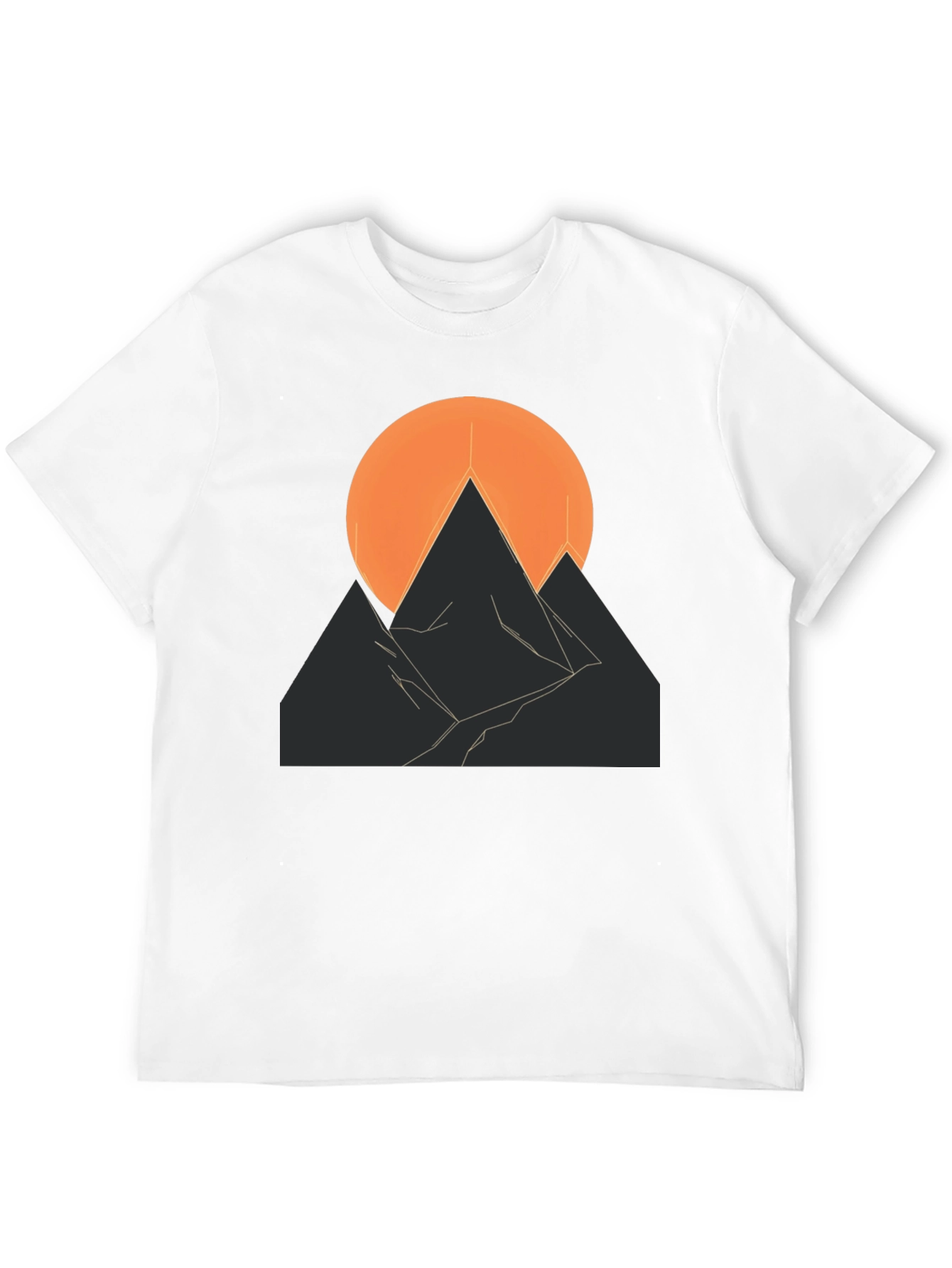 Abstract Mountain Sunset Graphic Tee