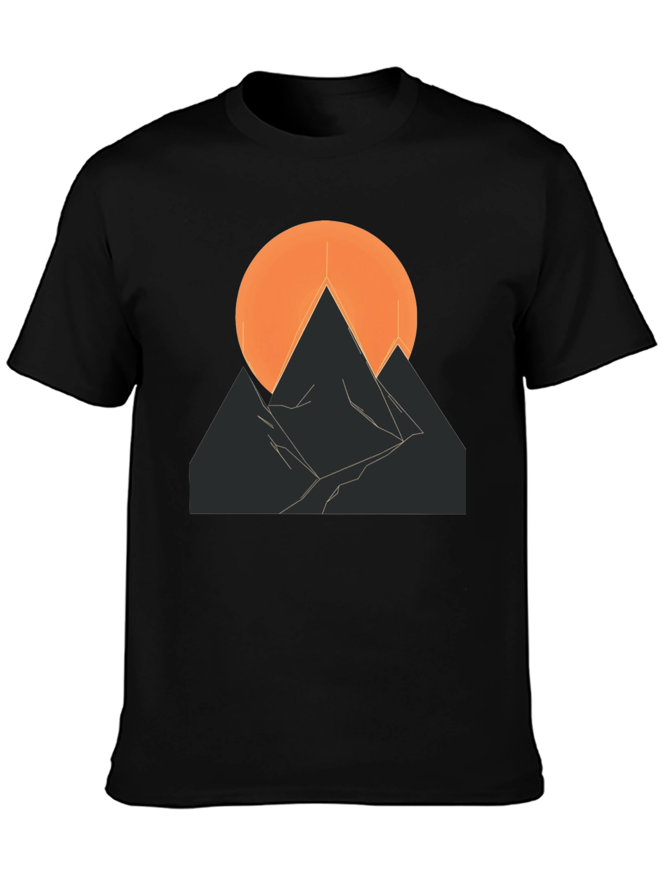 Abstract Mountain Sunset Graphic Tee