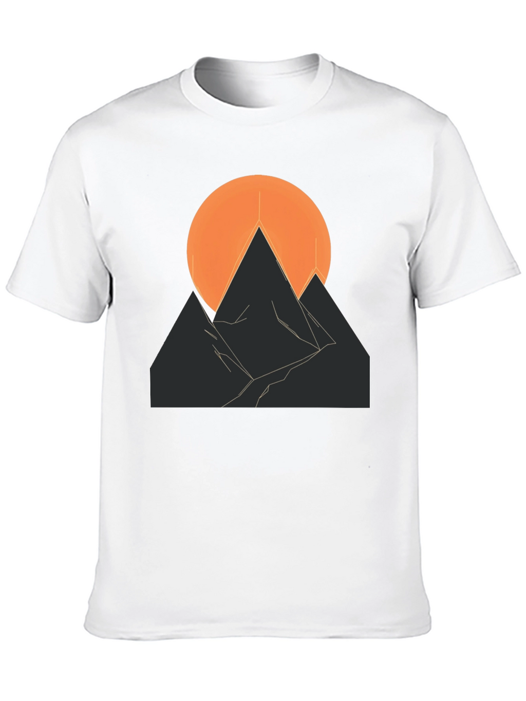 Abstract Mountain Sunset Graphic Tee