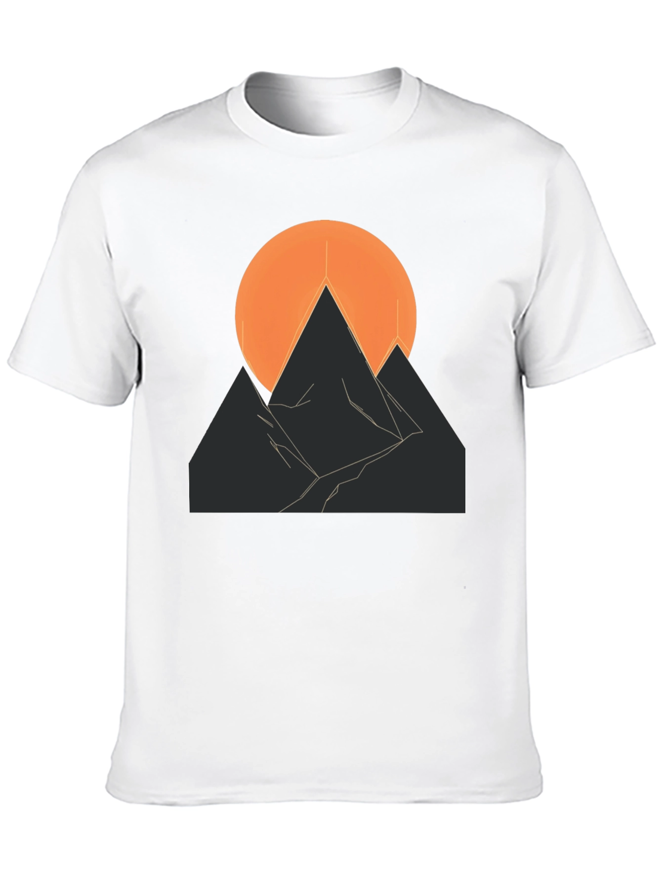 Abstract Mountain Sunset Graphic Tee