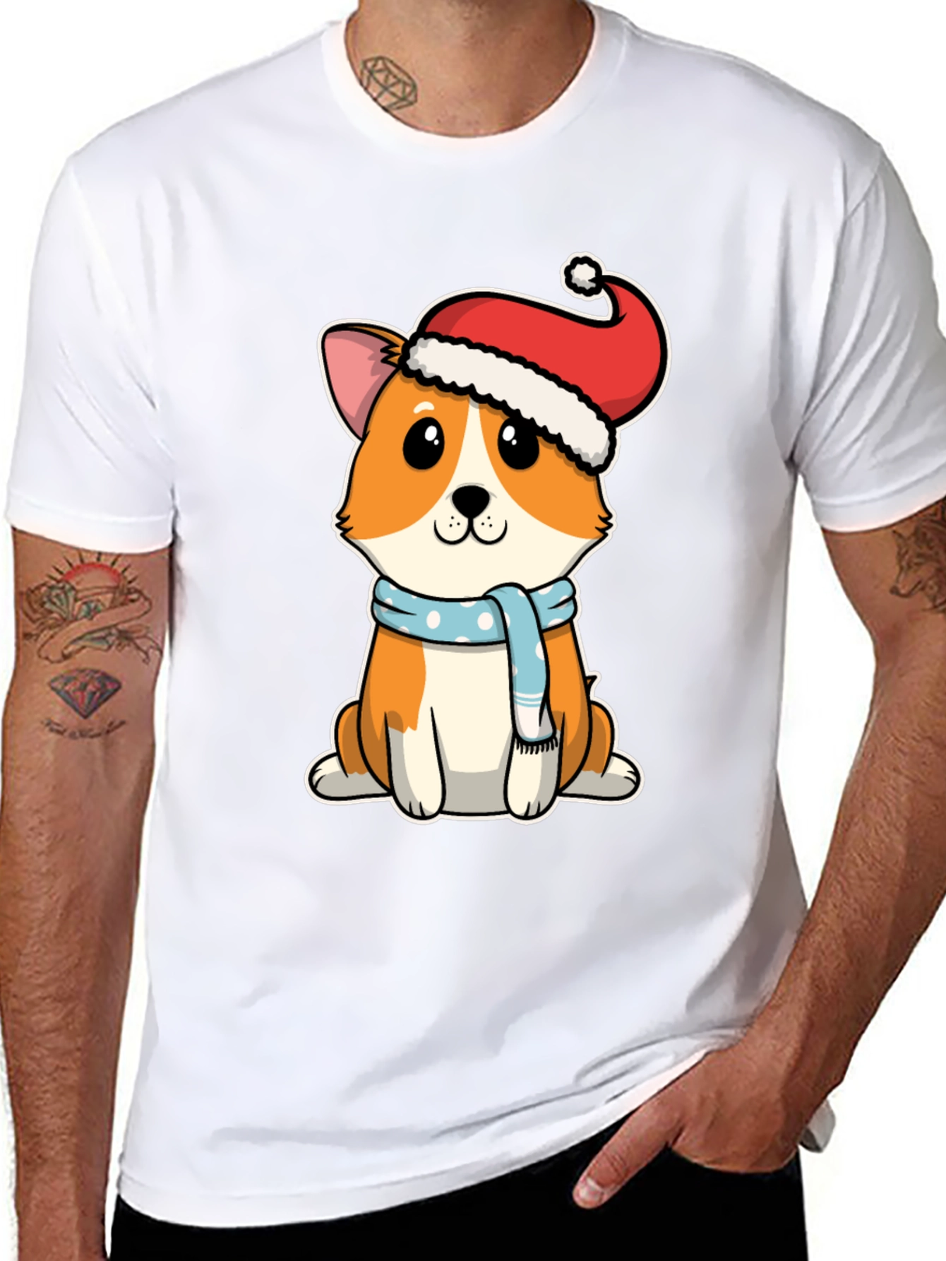 Corgi Christmas T-Shirt Cute Dog Holiday Tee