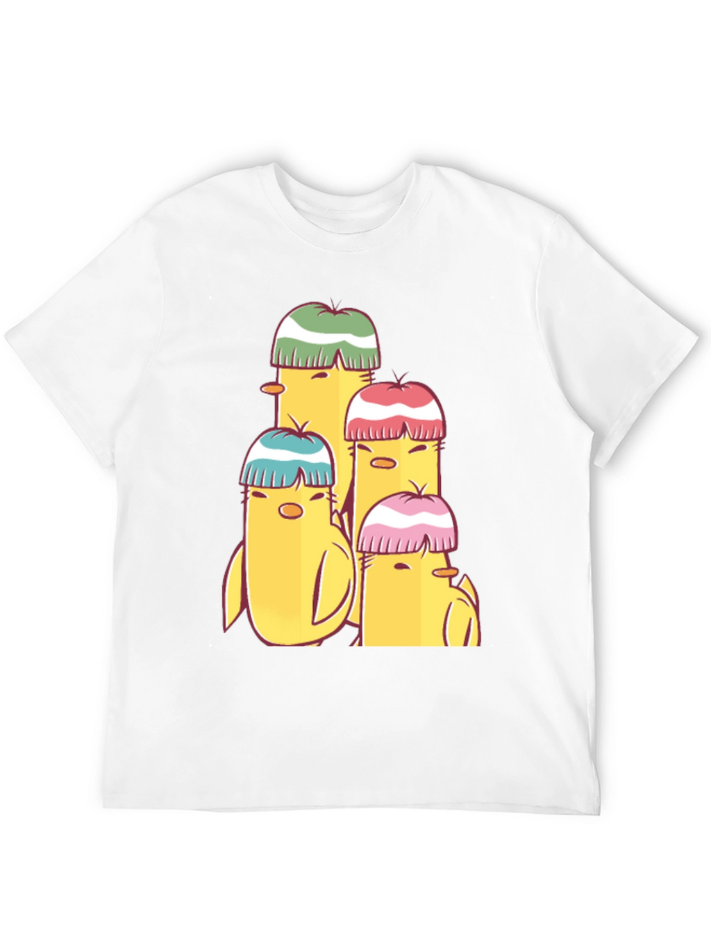 Cute Cartoon Chick T-Shirt - Black