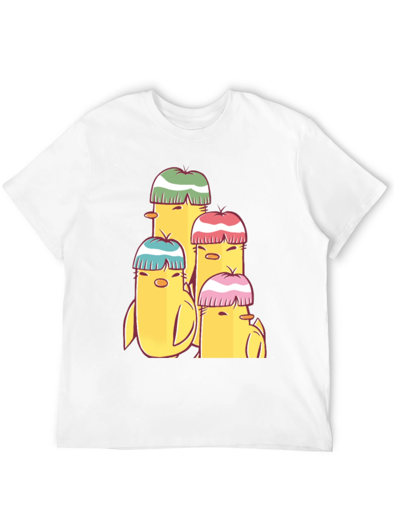 Cute Cartoon Chick T-Shirt - Black