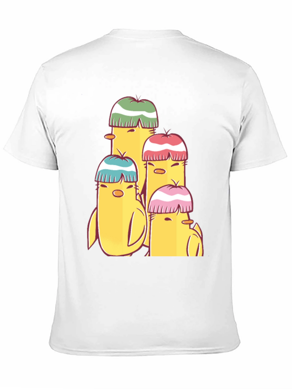 Cute Cartoon Chick T-Shirt - Black