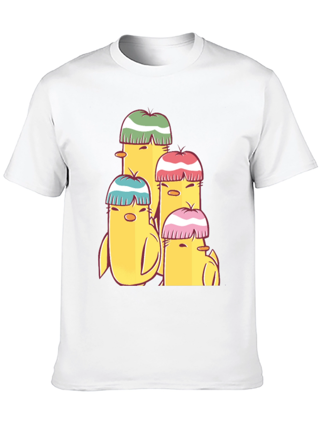 Cute Cartoon Chick T-Shirt - Black