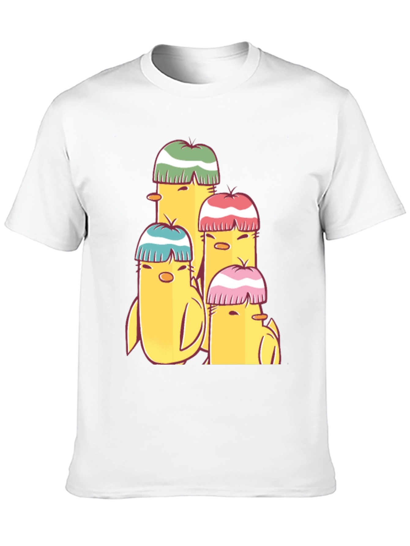 Cute Cartoon Chick T-Shirt - Black