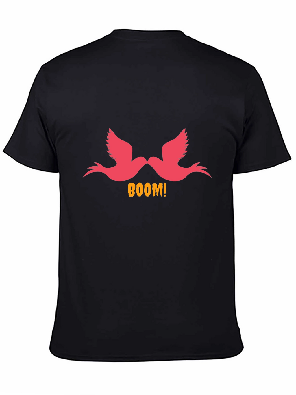 Boom! Birds Graphic Print Black T-Shirt