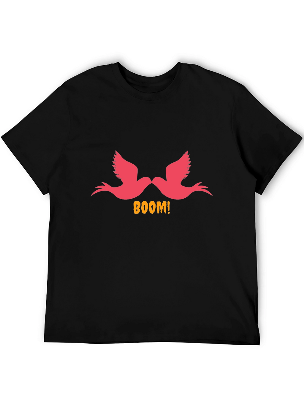 Boom! Birds Graphic Print Black T-Shirt