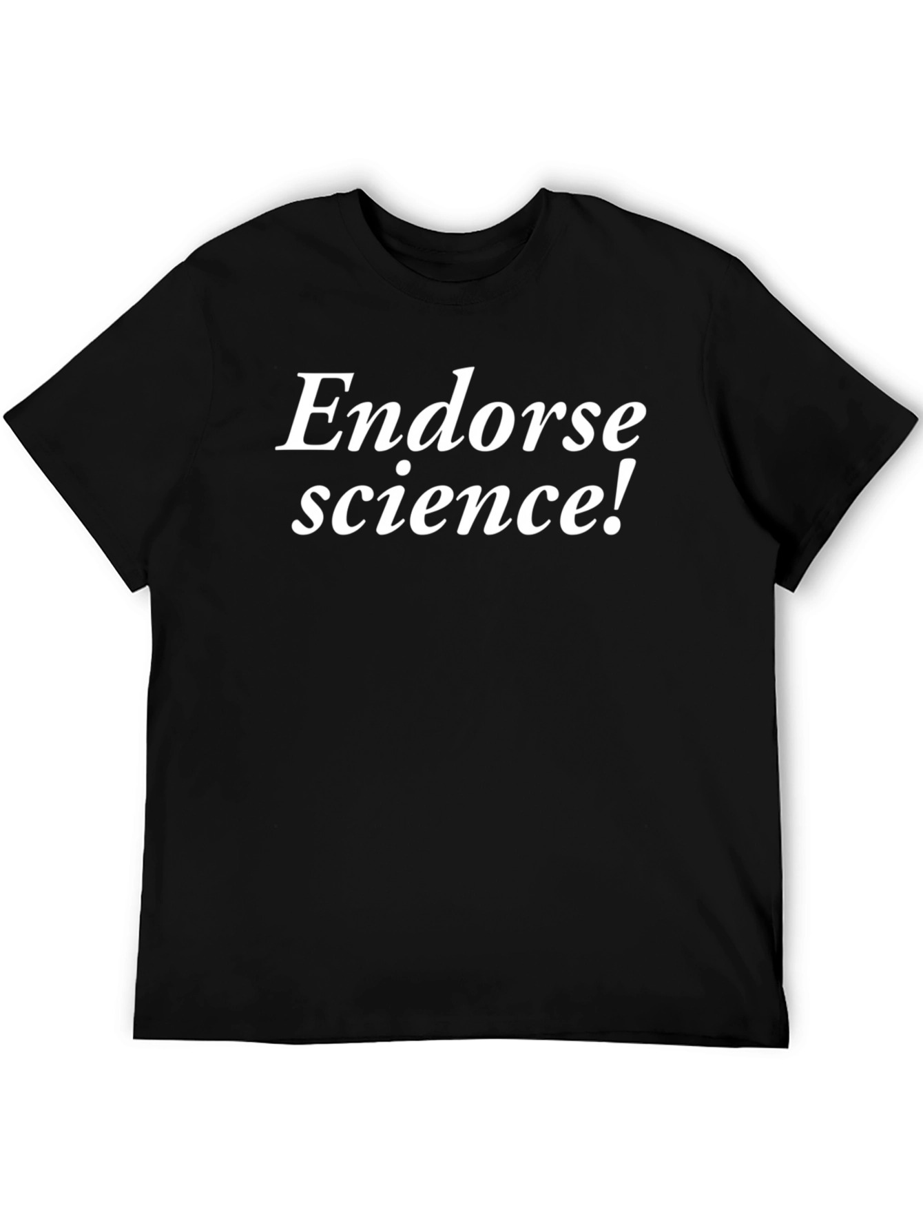 Endorse Science! Black Graphic T-Shirt