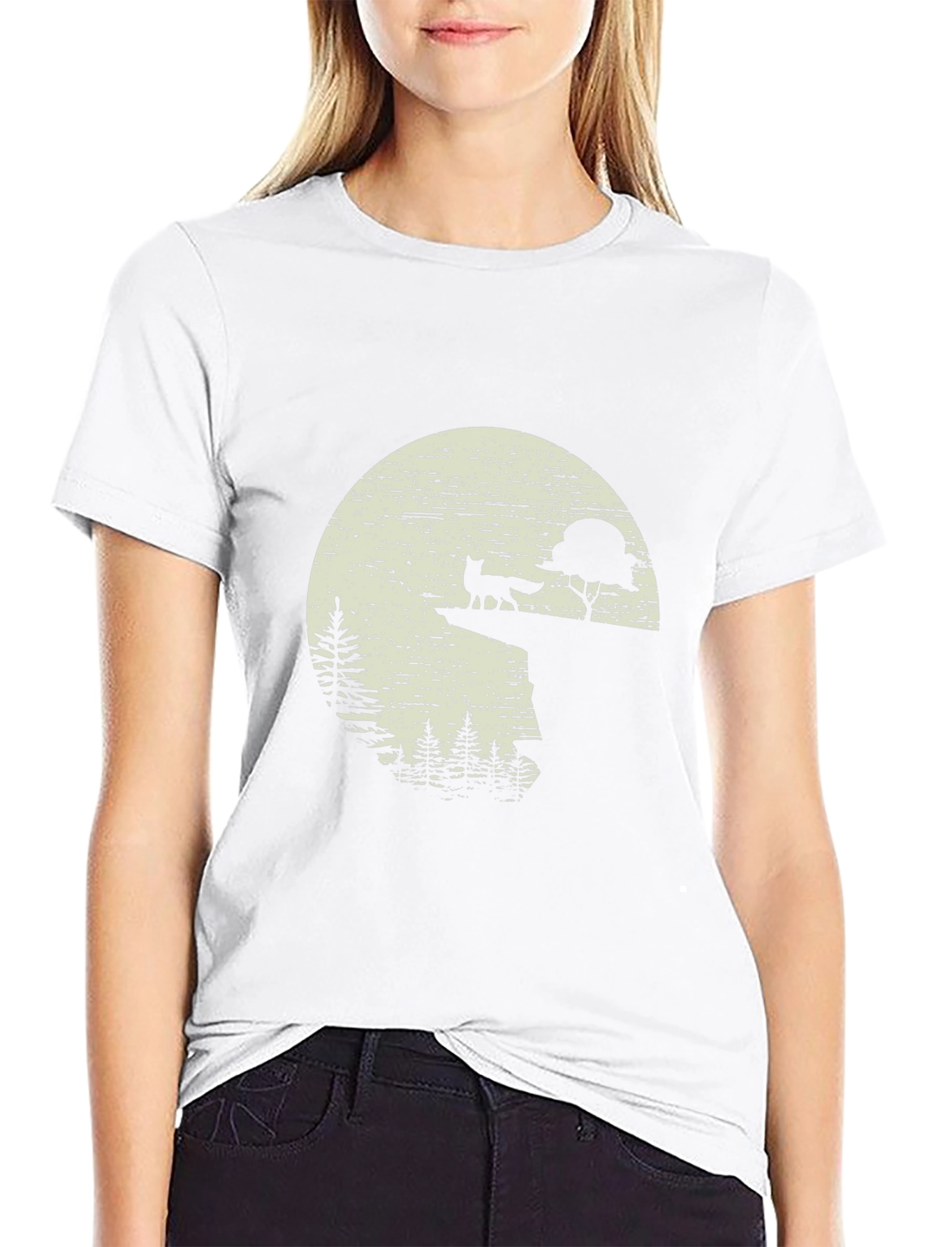 Fox Silhouette Graphic Black T-Shirt