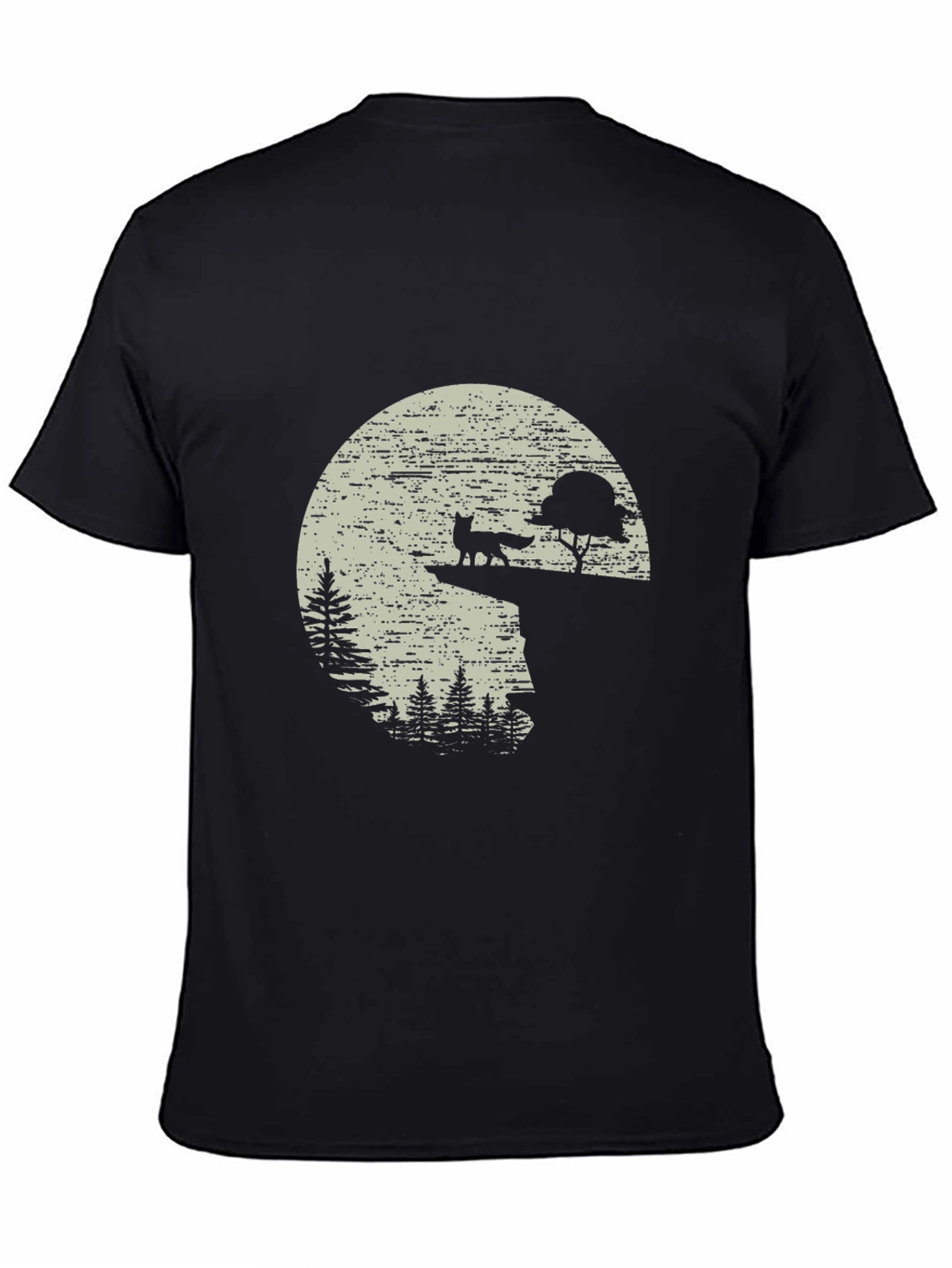 Fox Silhouette Graphic Black T-Shirt