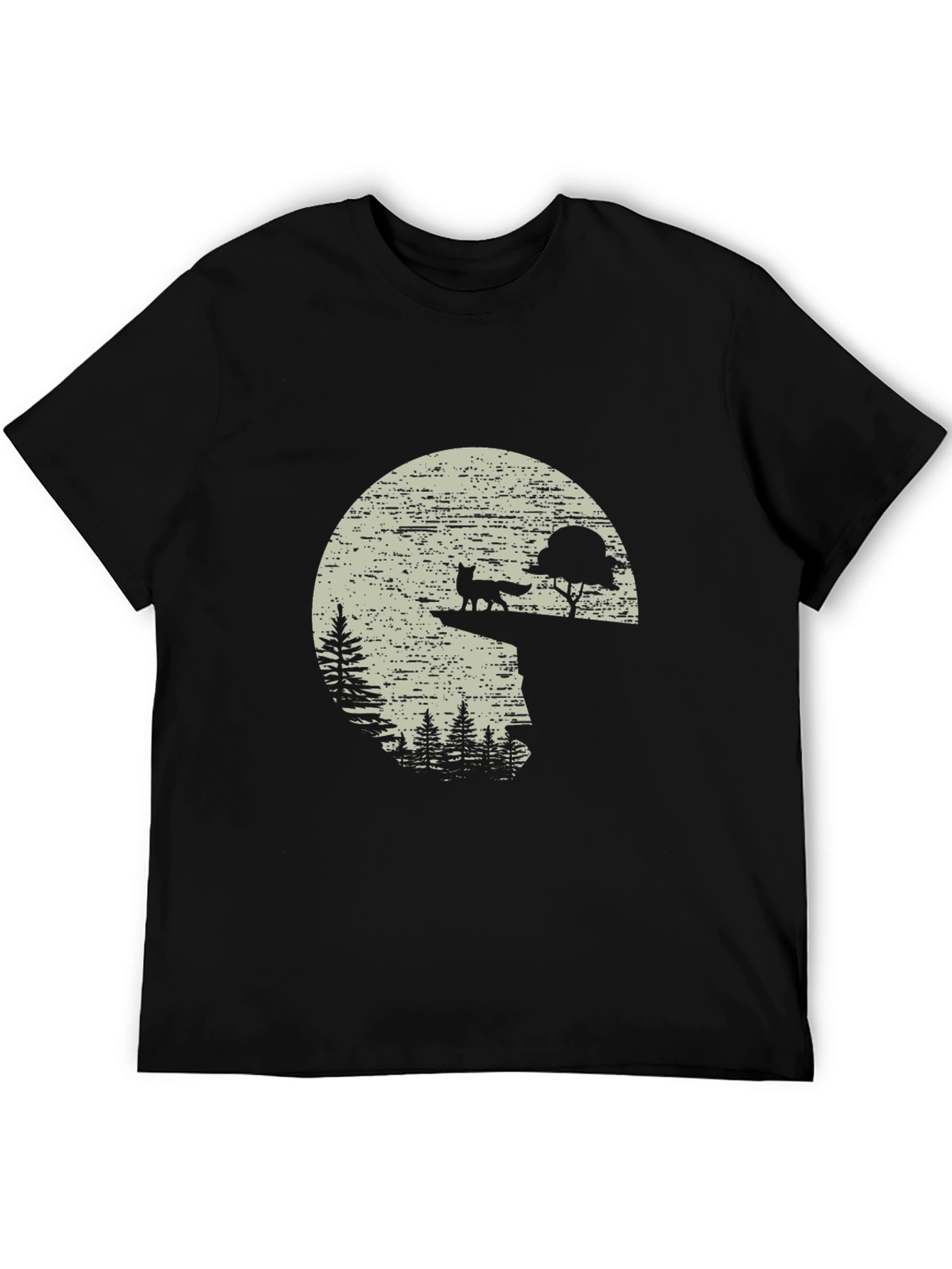 Fox Silhouette Graphic Black T-Shirt