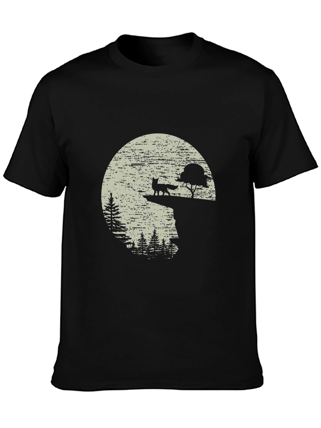 Fox Silhouette Graphic Black T-Shirt