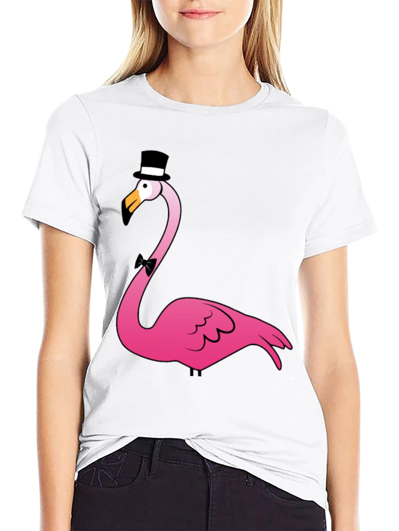 Dapper Flamingo T-Shirt - Funny Animal Graphic Tee