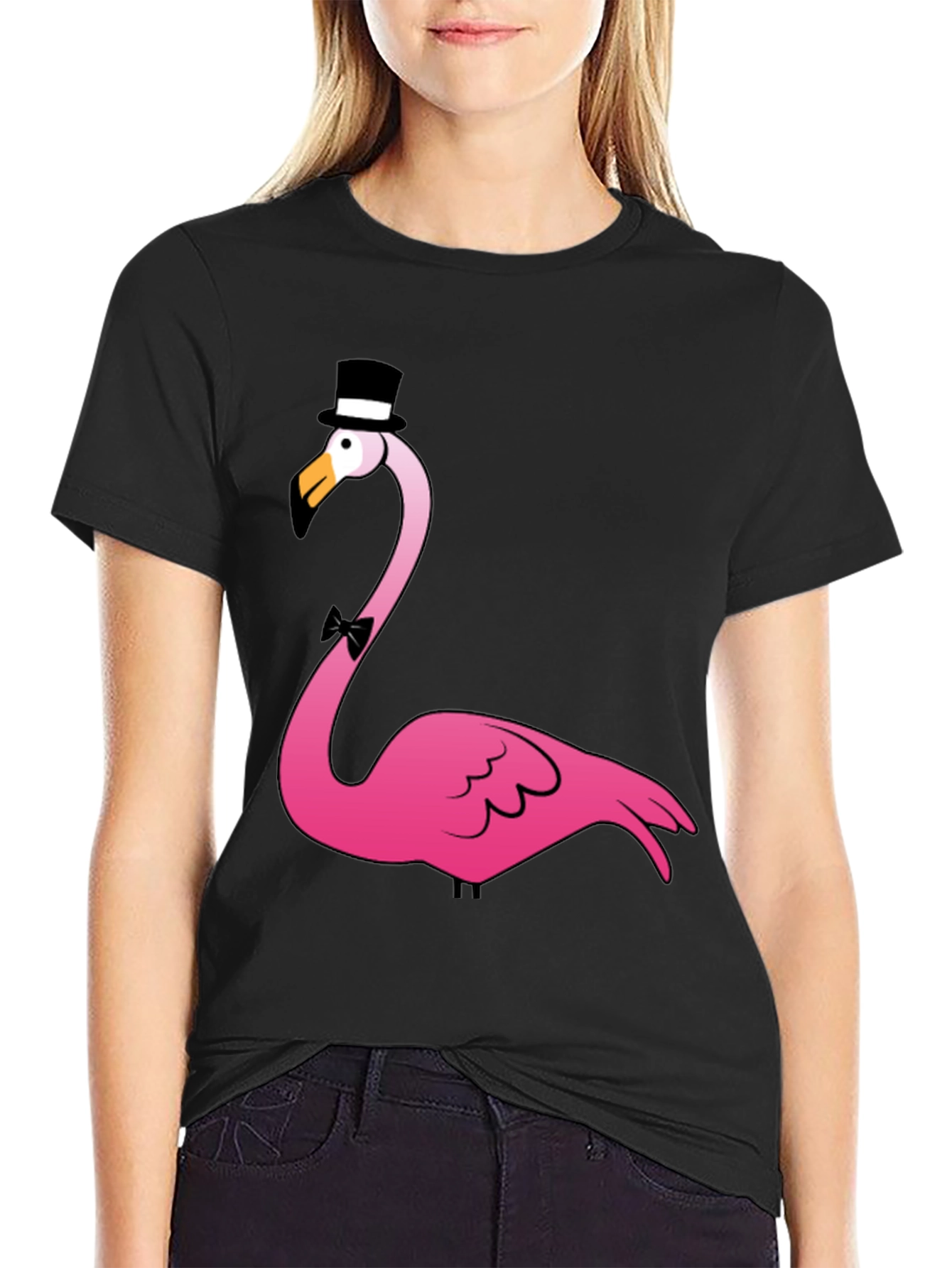 Dapper Flamingo T-Shirt - Funny Animal Graphic Tee