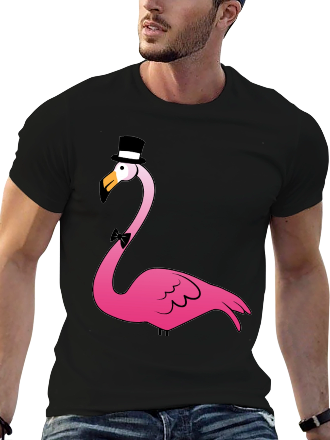 Dapper Flamingo T-Shirt - Funny Animal Graphic Tee
