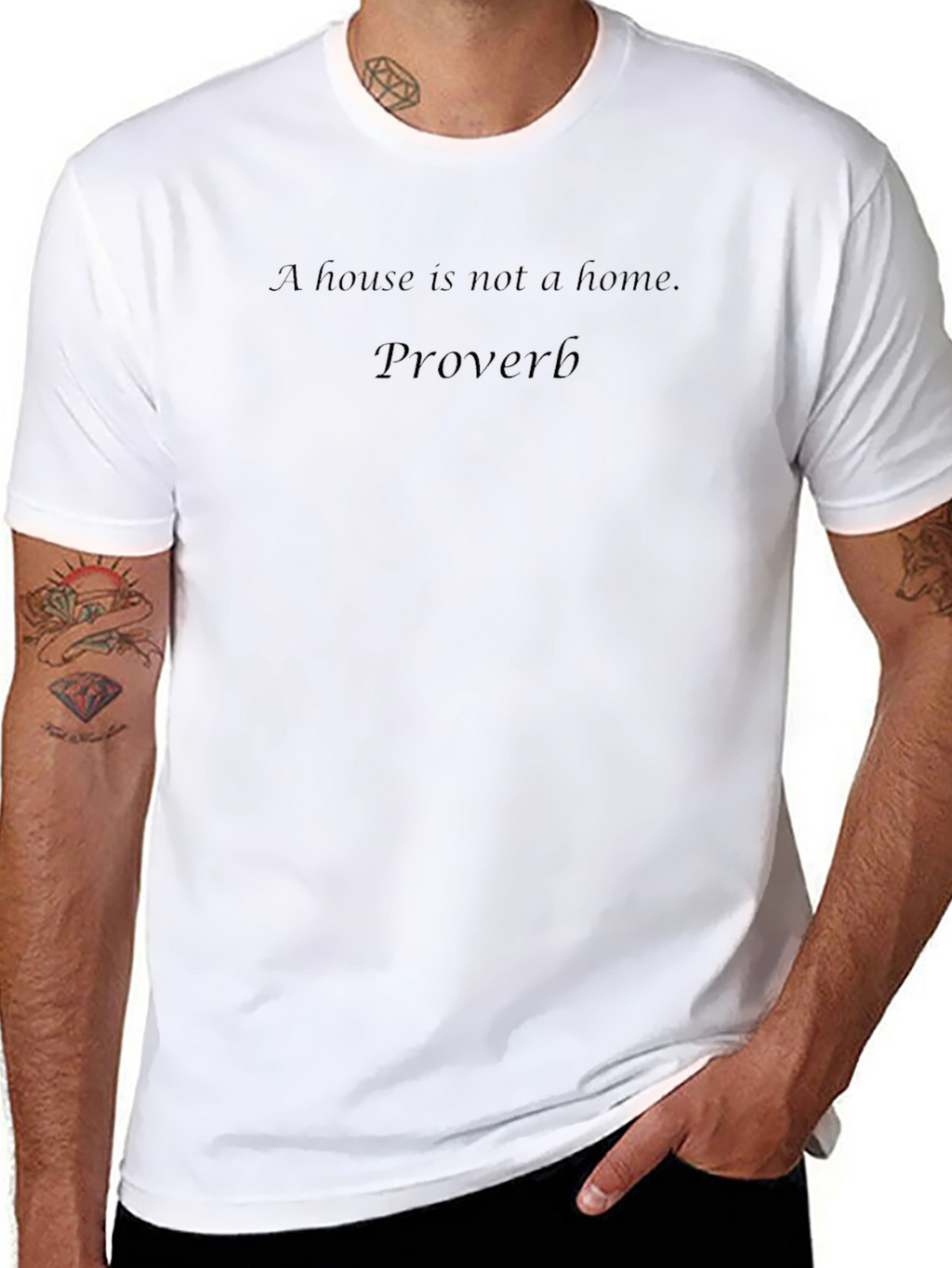 Inspirational Proverb Black T-Shirt