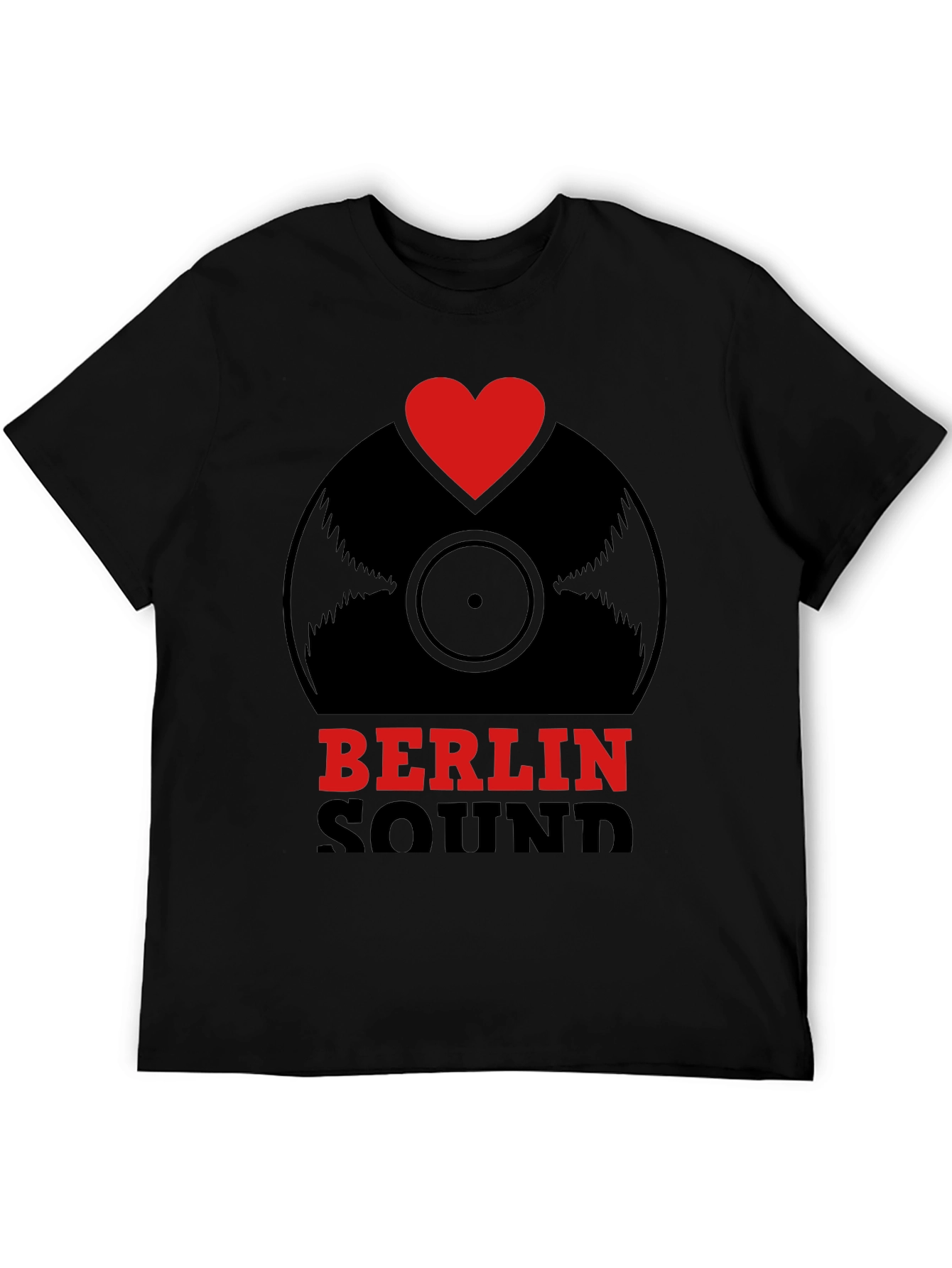Berlin Sound T-Shirt - Vinyl Record Heart Design