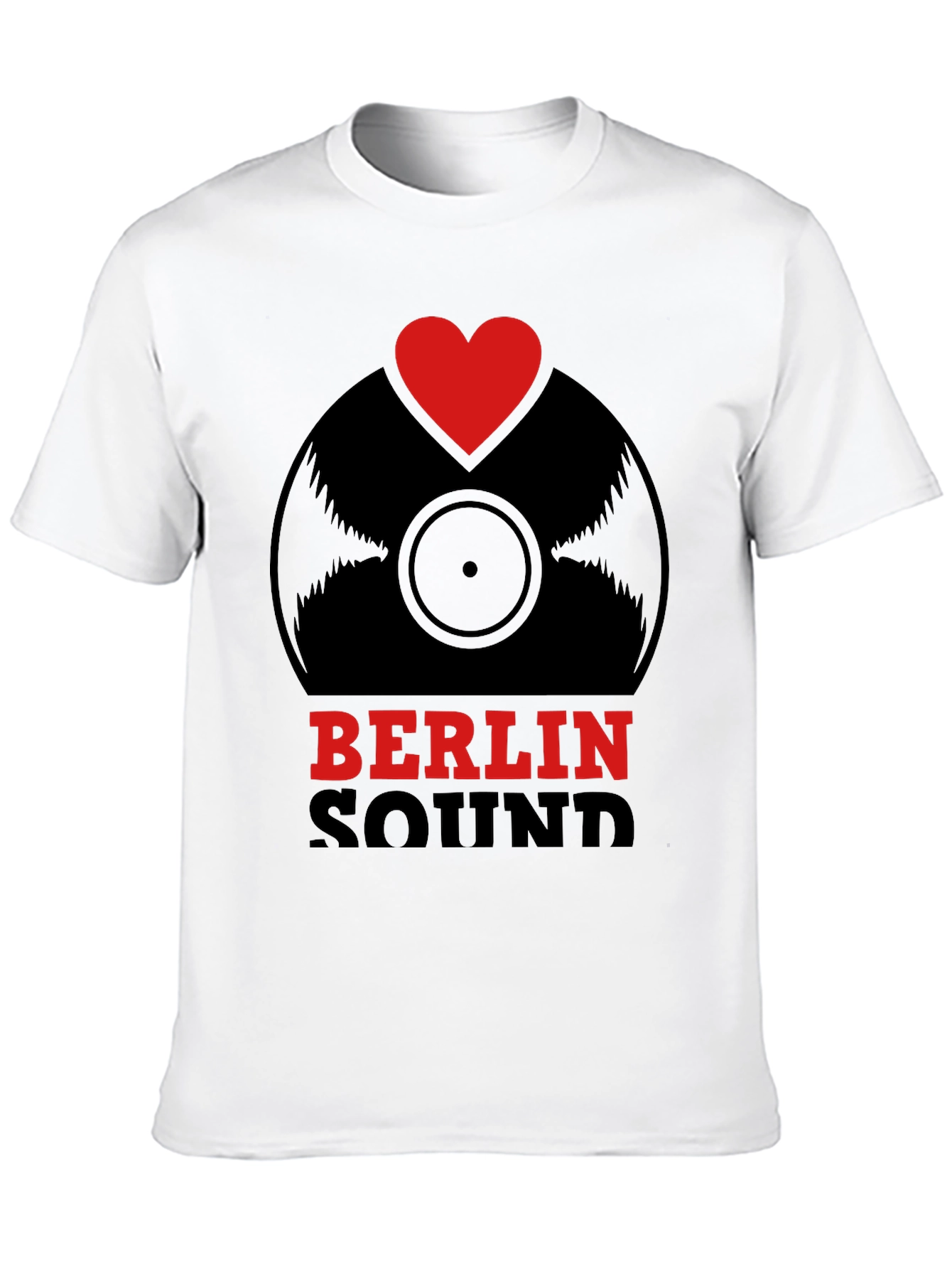 Berlin Sound T-Shirt - Vinyl Record Heart Design