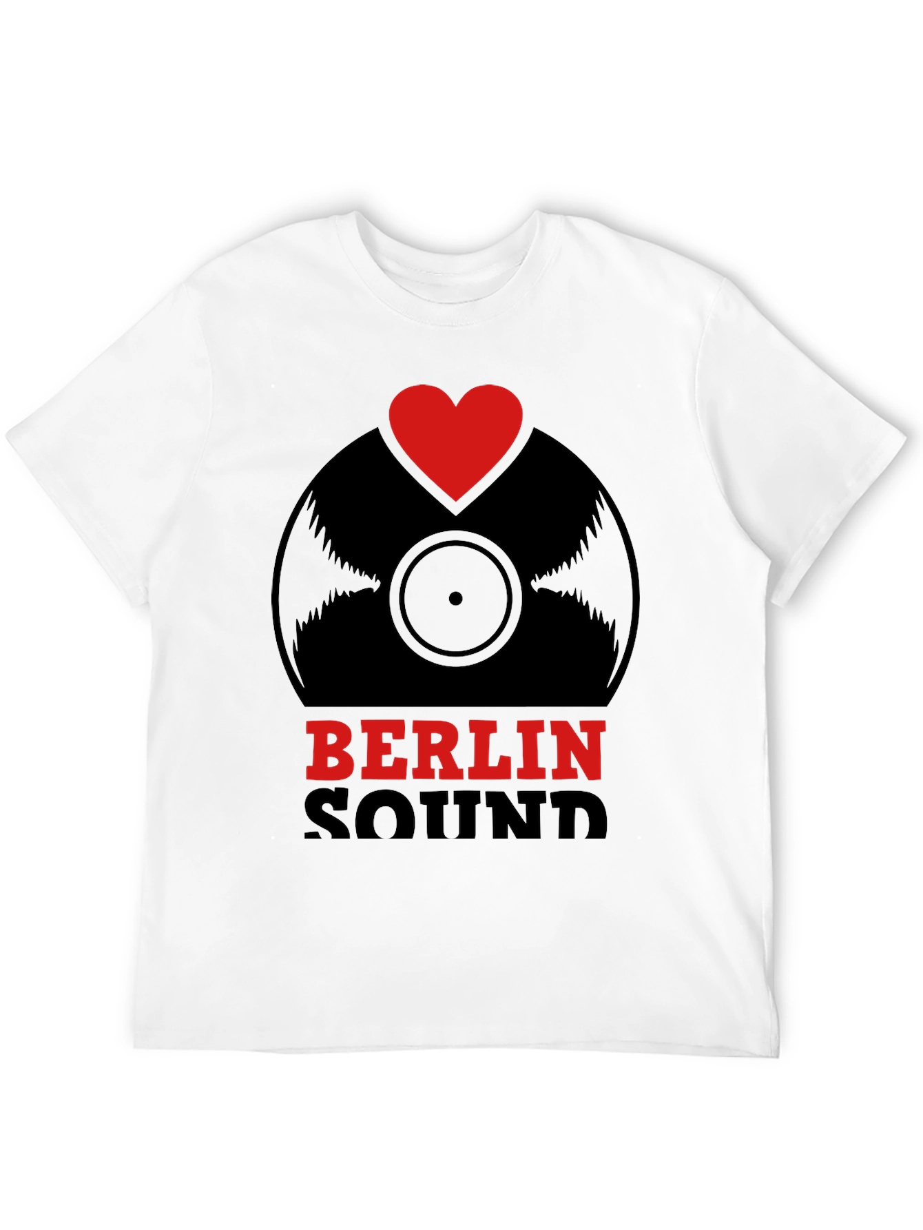 Berlin Sound T-Shirt - Vinyl Record Heart Design