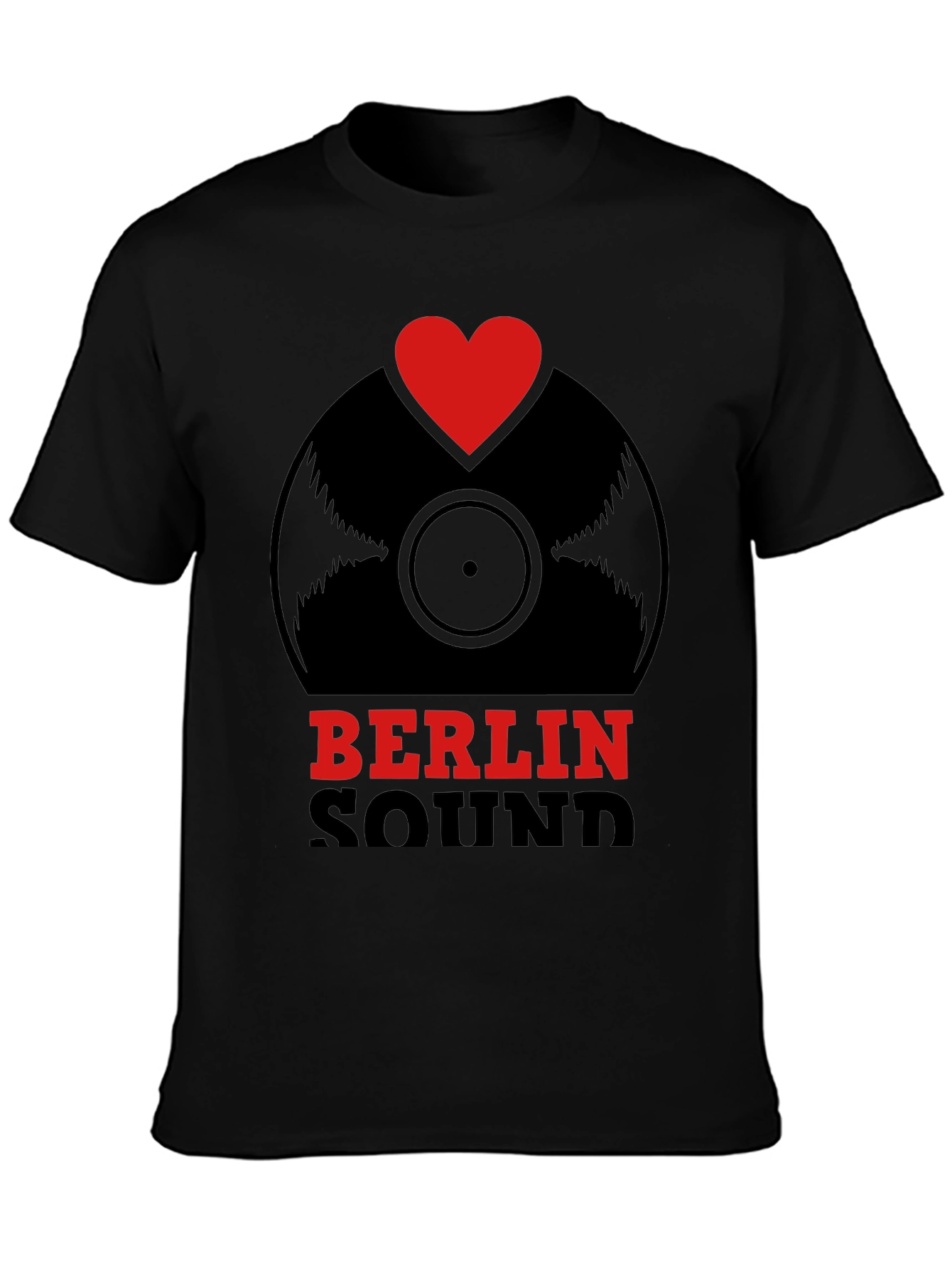 Berlin Sound T-Shirt - Vinyl Record Heart Design