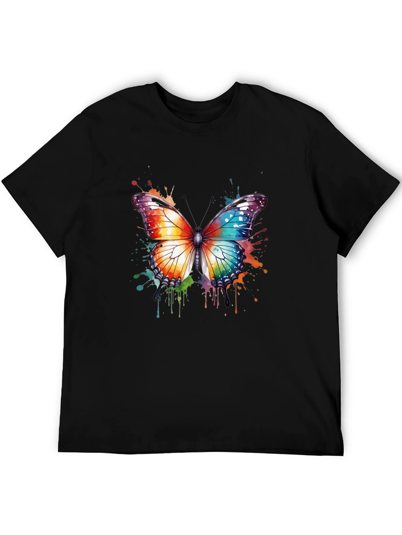 Colorful Butterfly Graphic T-Shirt - Unisex