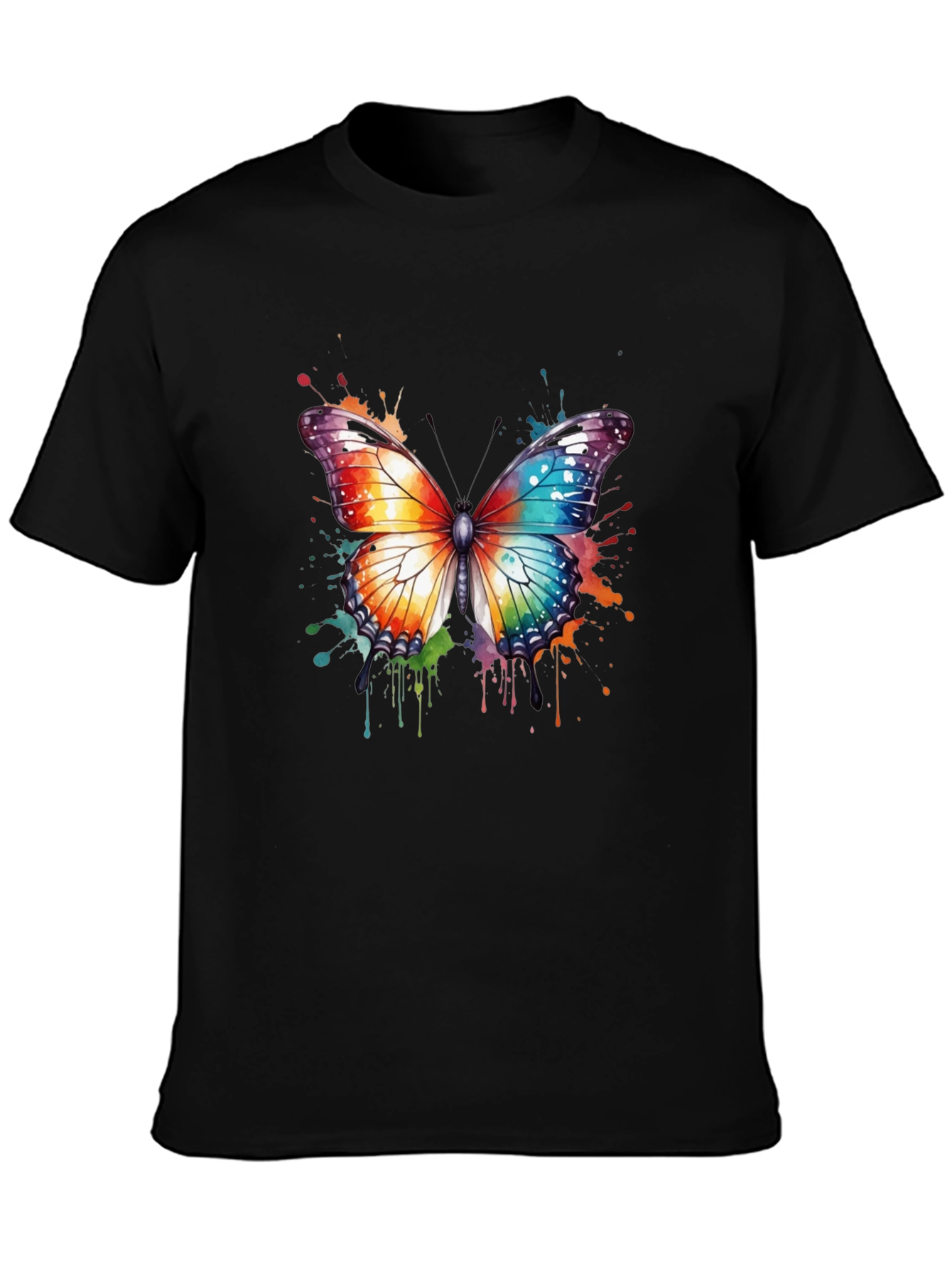Colorful Butterfly Graphic T-Shirt - Unisex