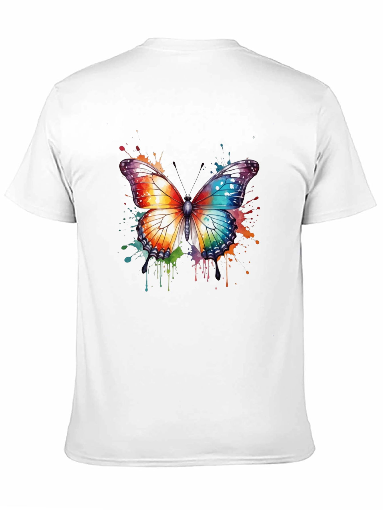 Colorful Butterfly Graphic T-Shirt - Unisex